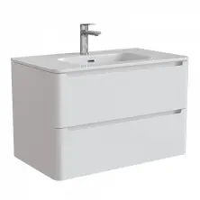 Тумба с умывальником, подвесная, 80 см, белая, Cloud, IDDIS, CLO80W0i95K
