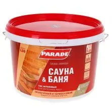 Лак для бань и саун акриловый Pаrade L-30 Финляндия 0,9л Распродажа