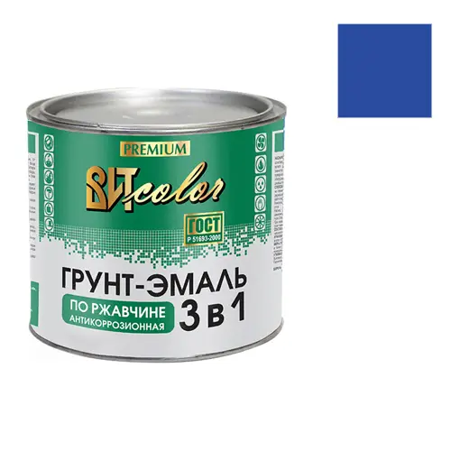 Грунт-эмаль по ржавчине 3 в 1 синяя ВИТ color 1,8 кг, Распродажа